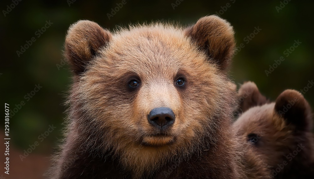 Charming CloseUp of a Playful Little Bear Cub, Cradling a Berry in the Misty Forest, with Fluffy Fur and Sharp Eyes Radiating a Warm and Friendly Aura. Charming CloseUp of a Playful Little Bear Cub, Cradling a Berry in the Misty Forest, with Fluffy Fur and Sharp Eyes Radiating a Warm and Friendly Aura.
