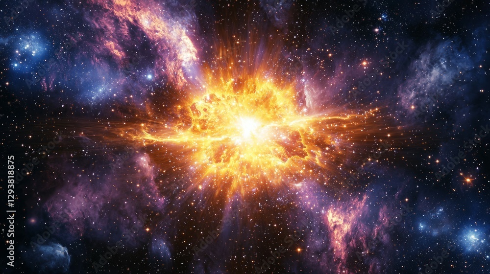 Stunning Cosmic Explosion in Colorful Nebula Background Space Art Stunning Cosmic Explosion in Colorful Nebula Background Space Art