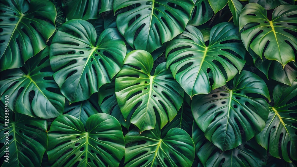 Aerial view of a lush Monstera plant tree with sprawling vines and large leaves, plant, botany, plant, botany, architecture Aerial view of a lush Monstera plant tree with sprawling vines and large leaves, plant, botany, plant, botany, architecture