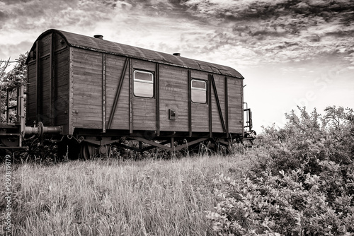 Obraz na płótnie alter Eisenbahnwaggon w salonie