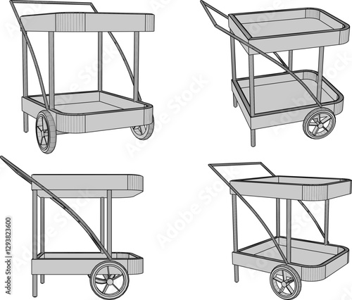 sketch vector illustration interior furniture decoration design shelf d classic vintage ethnic modern