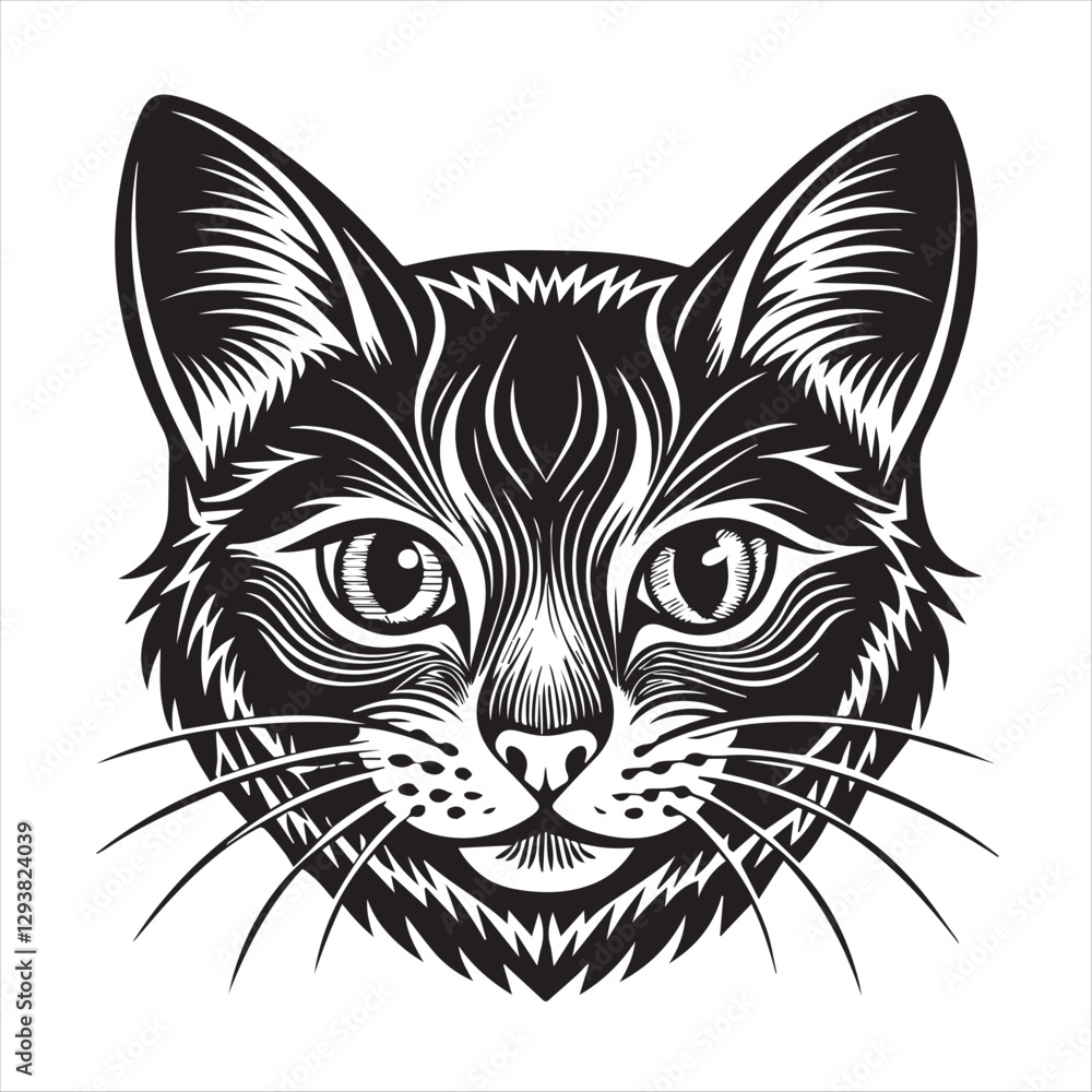Fototapeta premium cute cat head
