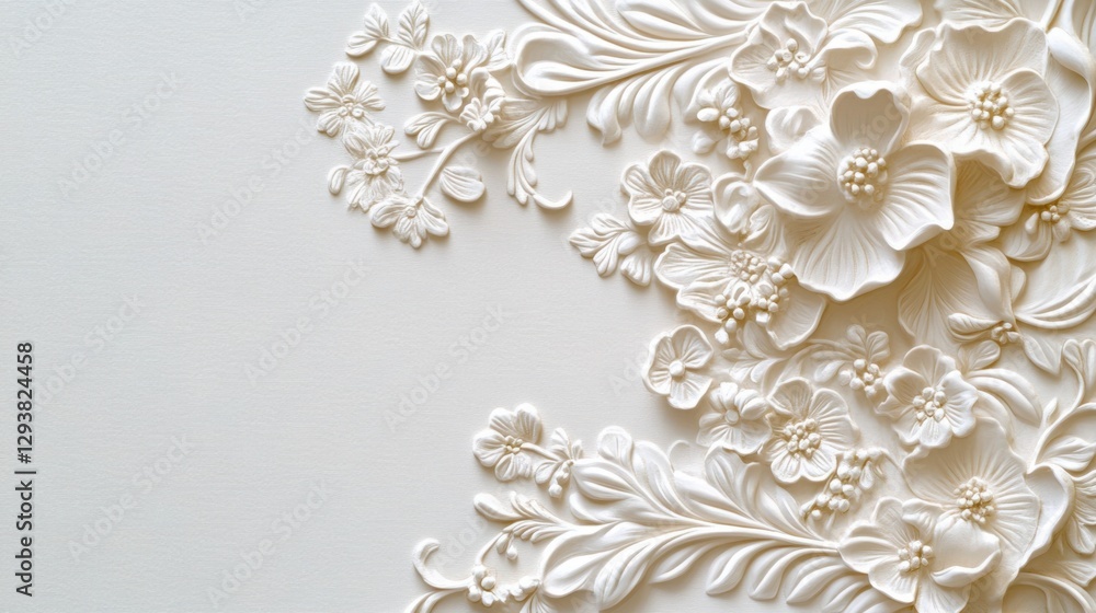A delicate parchment craft design featuring intricate patterns, where paper is perforated embossed to create stunning decorative effect design framed with elegant borders, showcasing fine details A delicate parchment craft design featuring intricate patterns, where paper is perforated embossed to create stunning decorative effect design framed with elegant borders, showcasing fine details