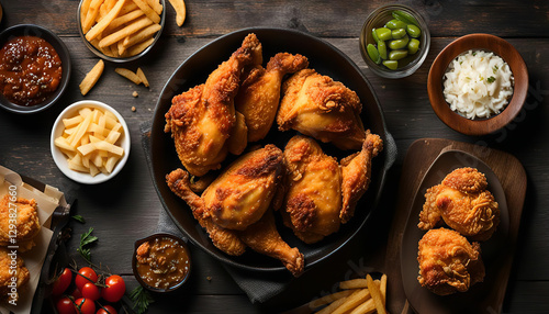 Crispy Fried Chicken with Sides