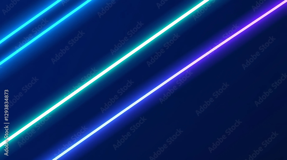 Neon Light Streaks on Dark Background Neon Light Streaks on Dark Background