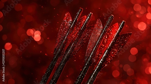 Red Arrows in Bokeh Background