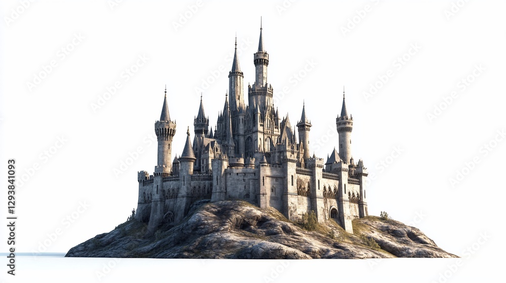 Obraz premium Majestic Medieval Castle on a Hilltop