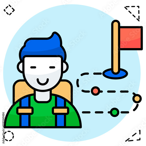 Creative design icon of tourist