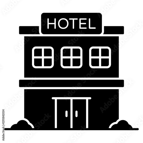 A beautiful design icon of hotel