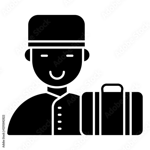 Vector design of hotel Attendant