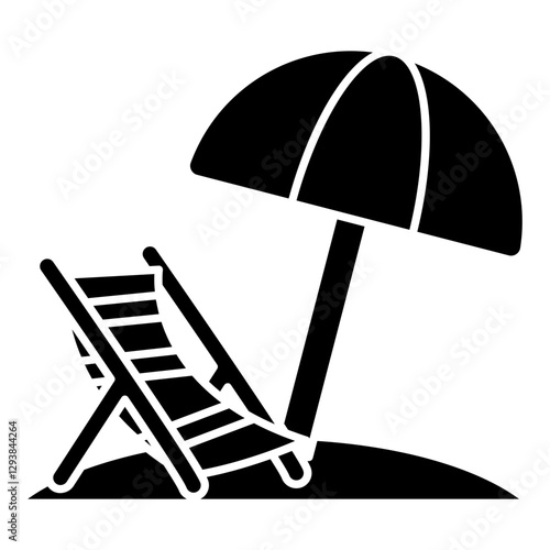 Modern design icon of deck chair
