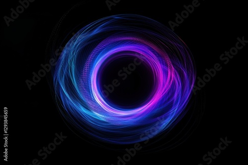 Dynamic graphic layout representing digital transformation and innovation in advertising