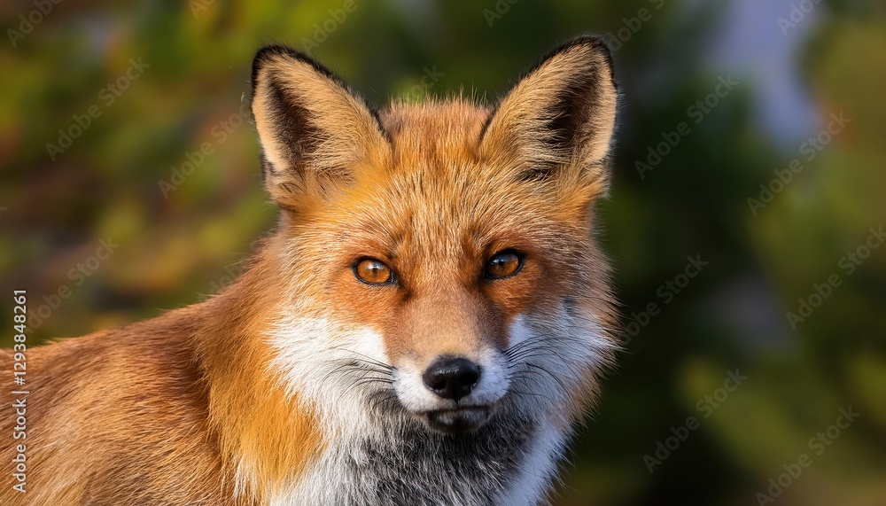 Striking Closeup Portrait of a Red Fox Amidst Dreamy Bokeh Pine Trees, Capturing the Mystique and Majesty of Wilderness Striking Closeup Portrait of a Red Fox Amidst Dreamy Bokeh Pine Trees, Capturing the Mystique and Majesty of Wilderness