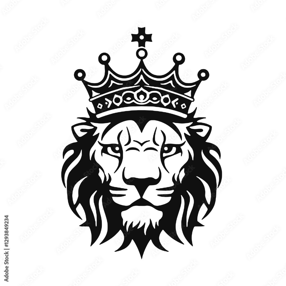 Fototapeta premium lion head tattoo