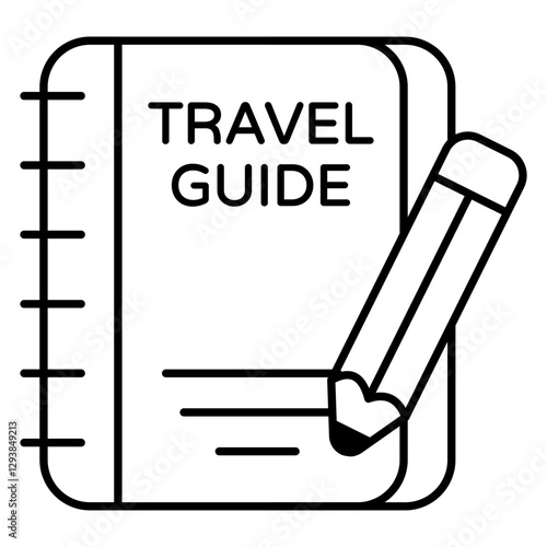 A creative design icon of guidebook