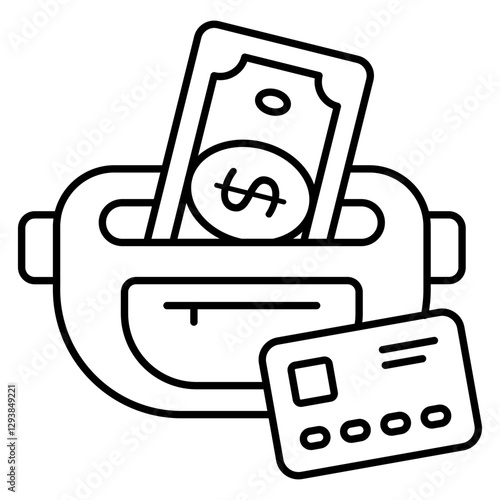A unique design icon of purse