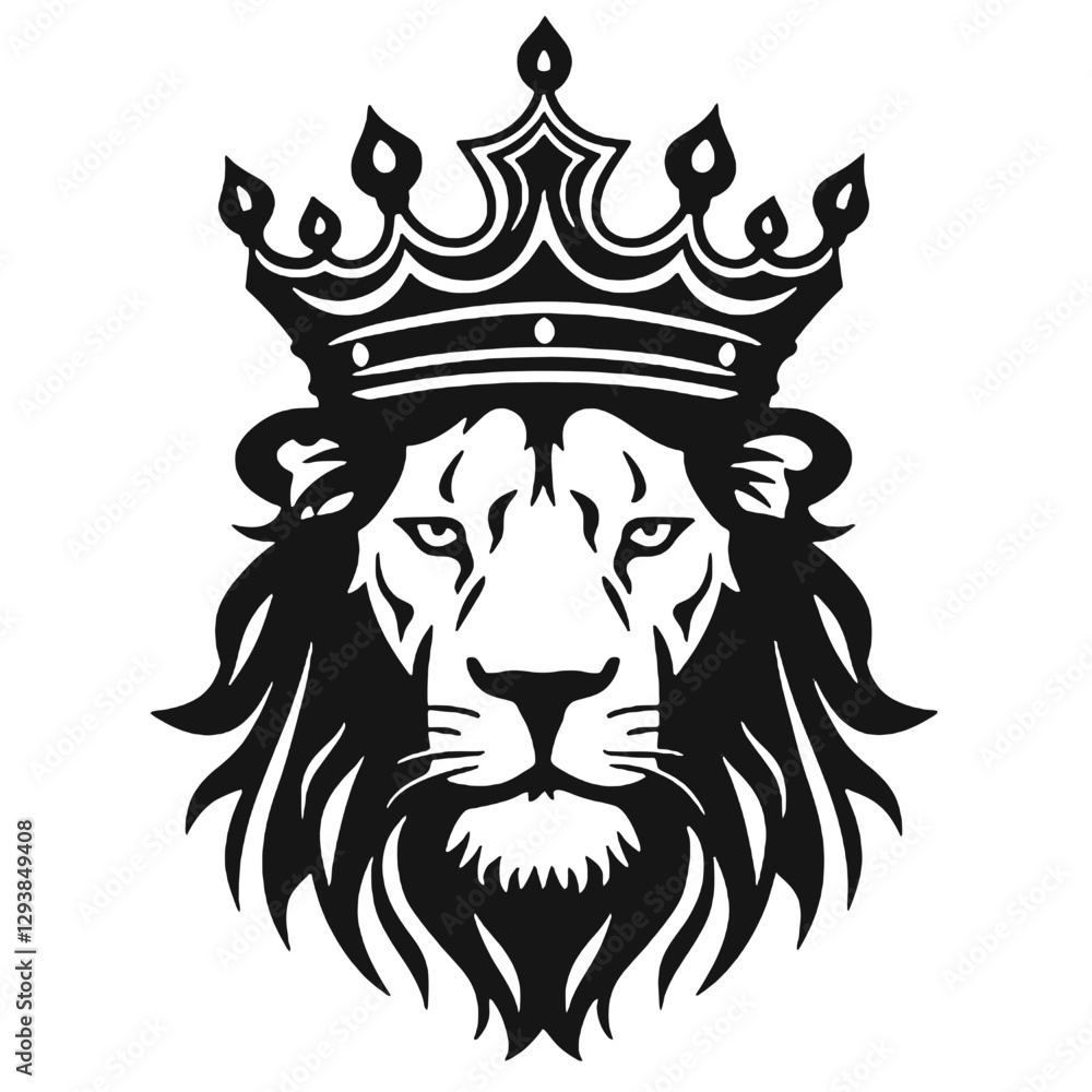Fototapeta premium lion head tattoo