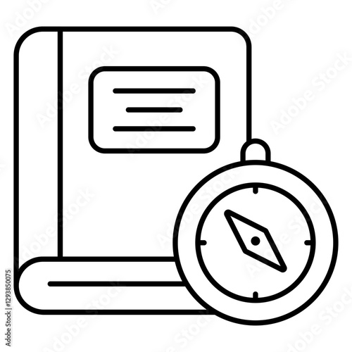 A creative design icon of guidebook