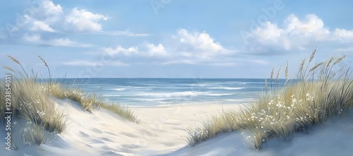 Wallpaper Mural Seaside Dunes, Tranquil Beach Scene Torontodigital.ca