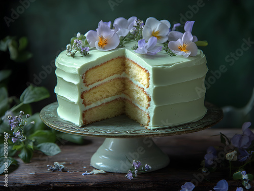 A light and airy Hungarian Dobos torte with caramelized sugar topping.