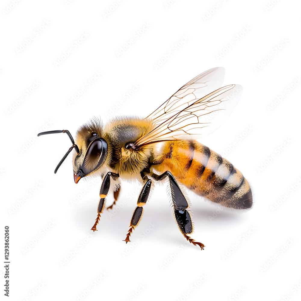 Bee Isolated on a white background Bee Isolated on a white background