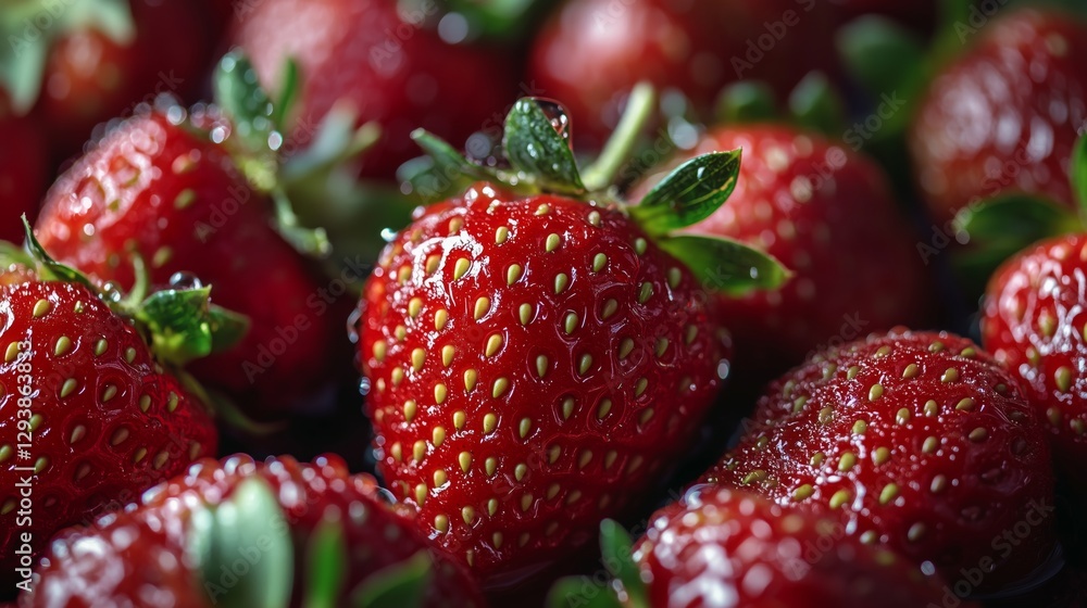 The temptation of fresh red strawberries The temptation of fresh red strawberries