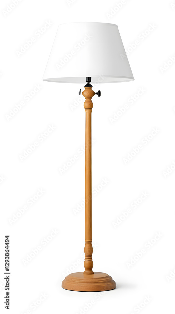 Obraz premium Modern Tall Floor Lamp Isolated on a white background
