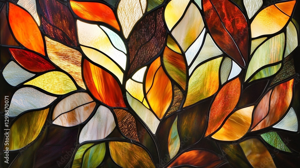 The Artistic Light and Shadow of Autumn Leaf Glass The Artistic Light and Shadow of Autumn Leaf Glass