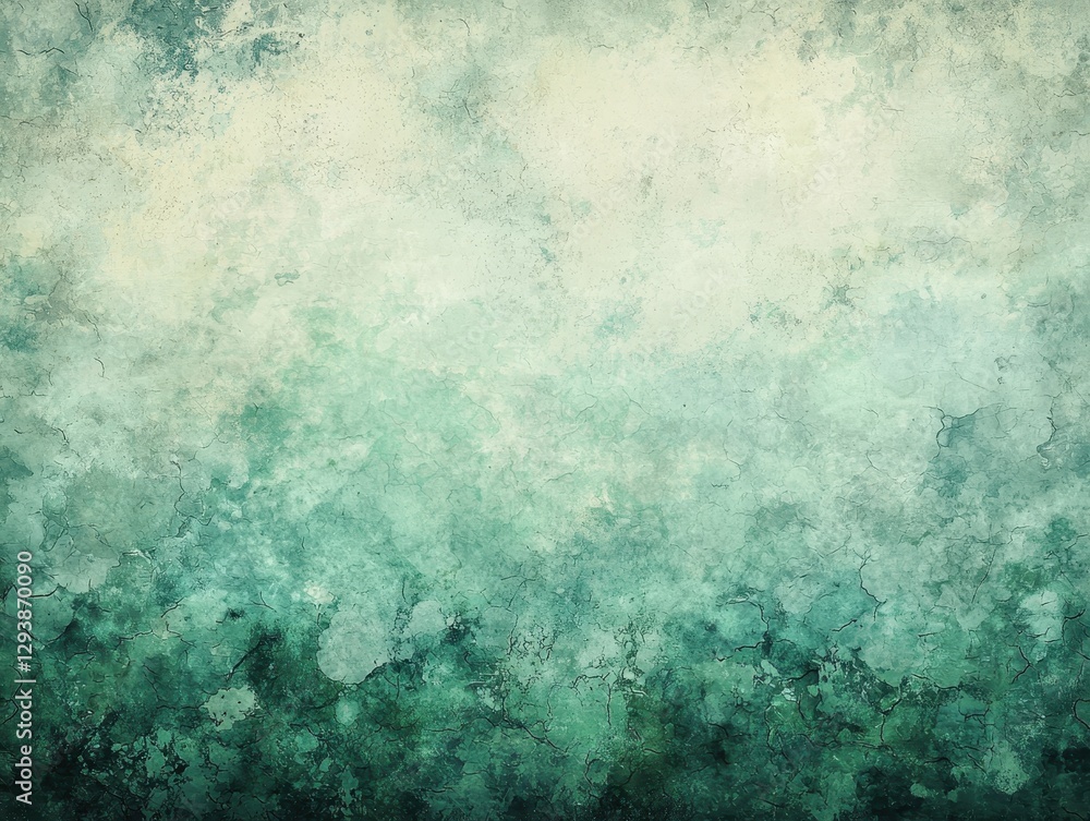 Fototapeta premium A striking green backdrop, adorned with a grainy, abstract dark light gradient texture, hinting at depth and dynamism. A perfect canvas for a captivating poster, banner, or cover design. 