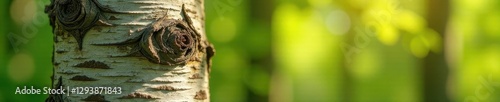Intricate aspen bark detail, sunlight dappled ,  grove,  poplar