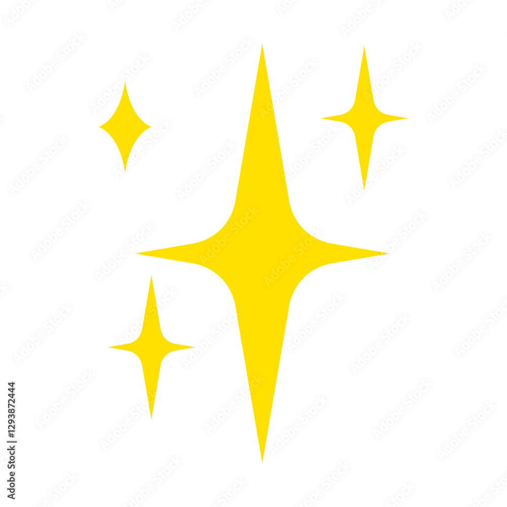 cute yellow sparkle decorative element cute yellow sparkle decorative element