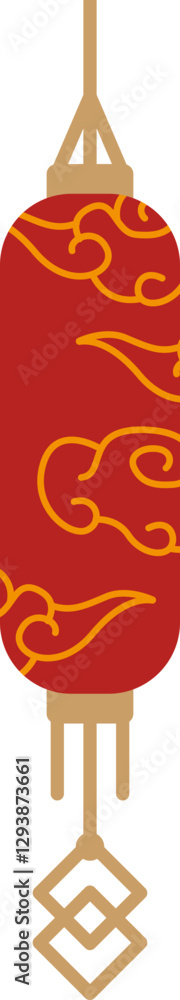 Obraz premium Chinese new year lantern vector illustration