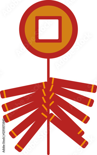 Chinese new year firecrackers vector illustration