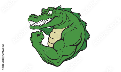 Crocodile Alligator T-Rex Vector Illustration