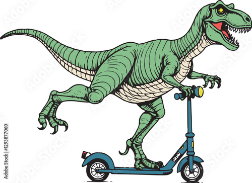 Crocodile Alligator T-Rex Vector Illustration