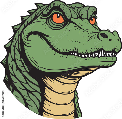 Crocodile Alligator T-Rex Vector Illustration