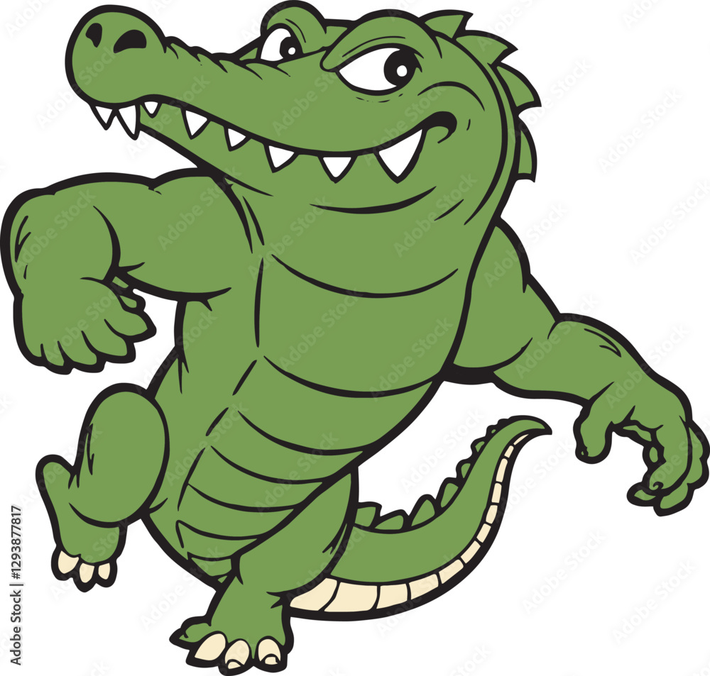 Fototapeta premium Crocodile Alligator T-Rex Vector Illustration