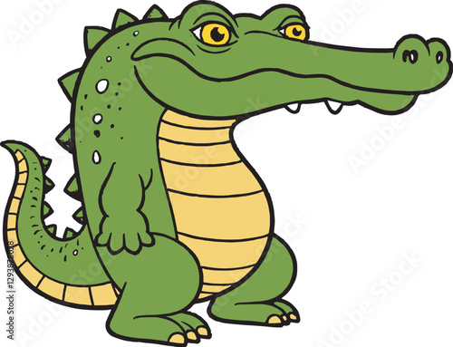 Crocodile Alligator T-Rex Vector Illustration