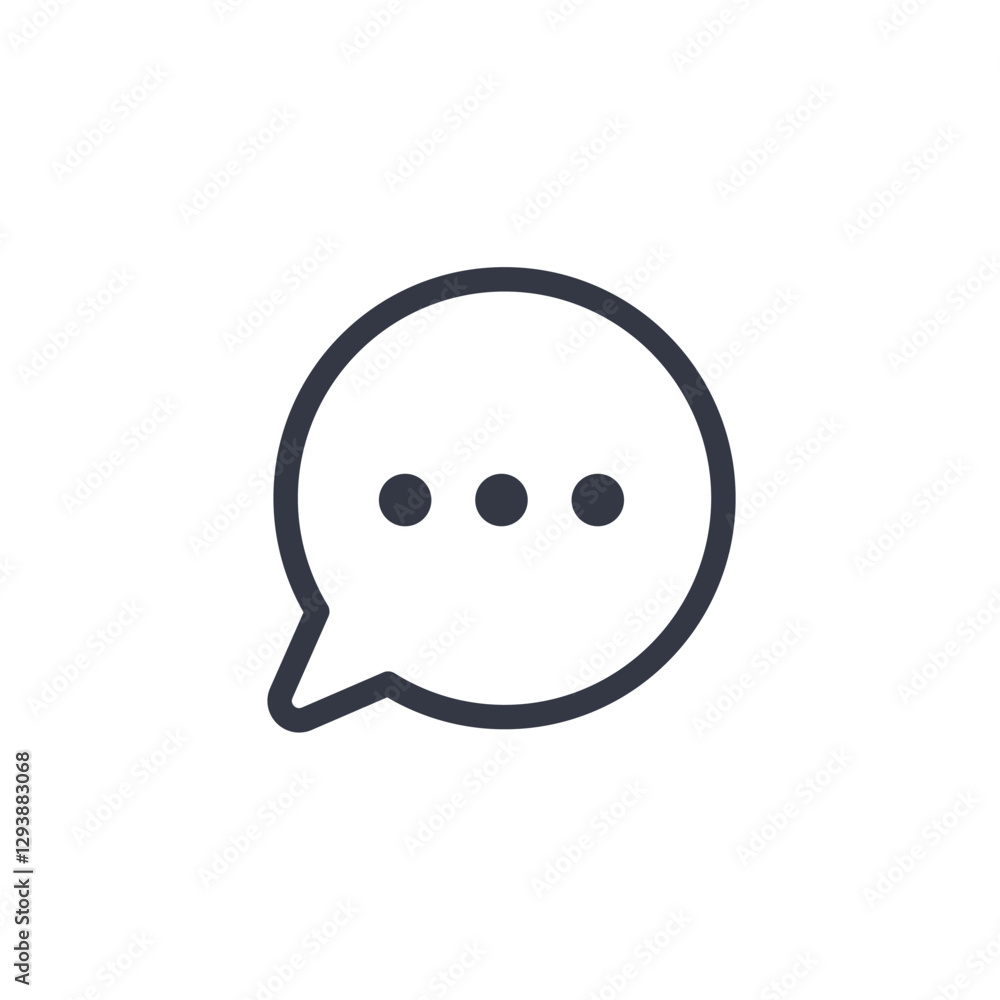 bubble chat icon symbol vector sign isolated on white background illustration for graphic and web design bubble chat icon symbol vector sign isolated on white background illustration for graphic and web design