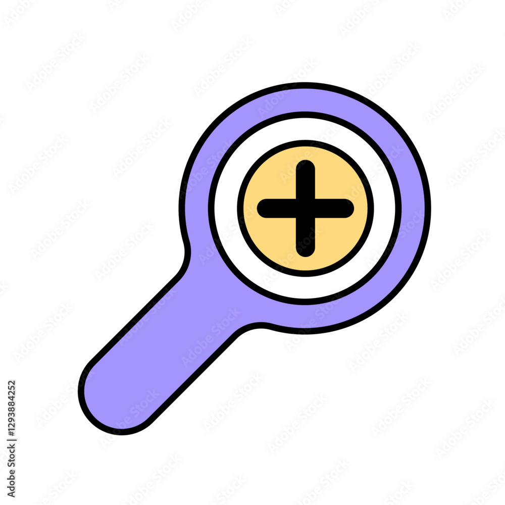 Fototapeta premium Icon a zoom in, isolated against a clean background.