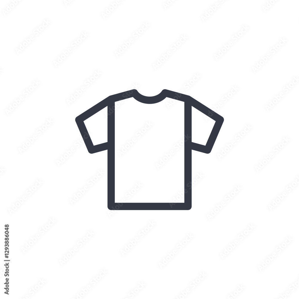 t shirt icon symbol vector sign isolated on white background illustration for graphic and web design