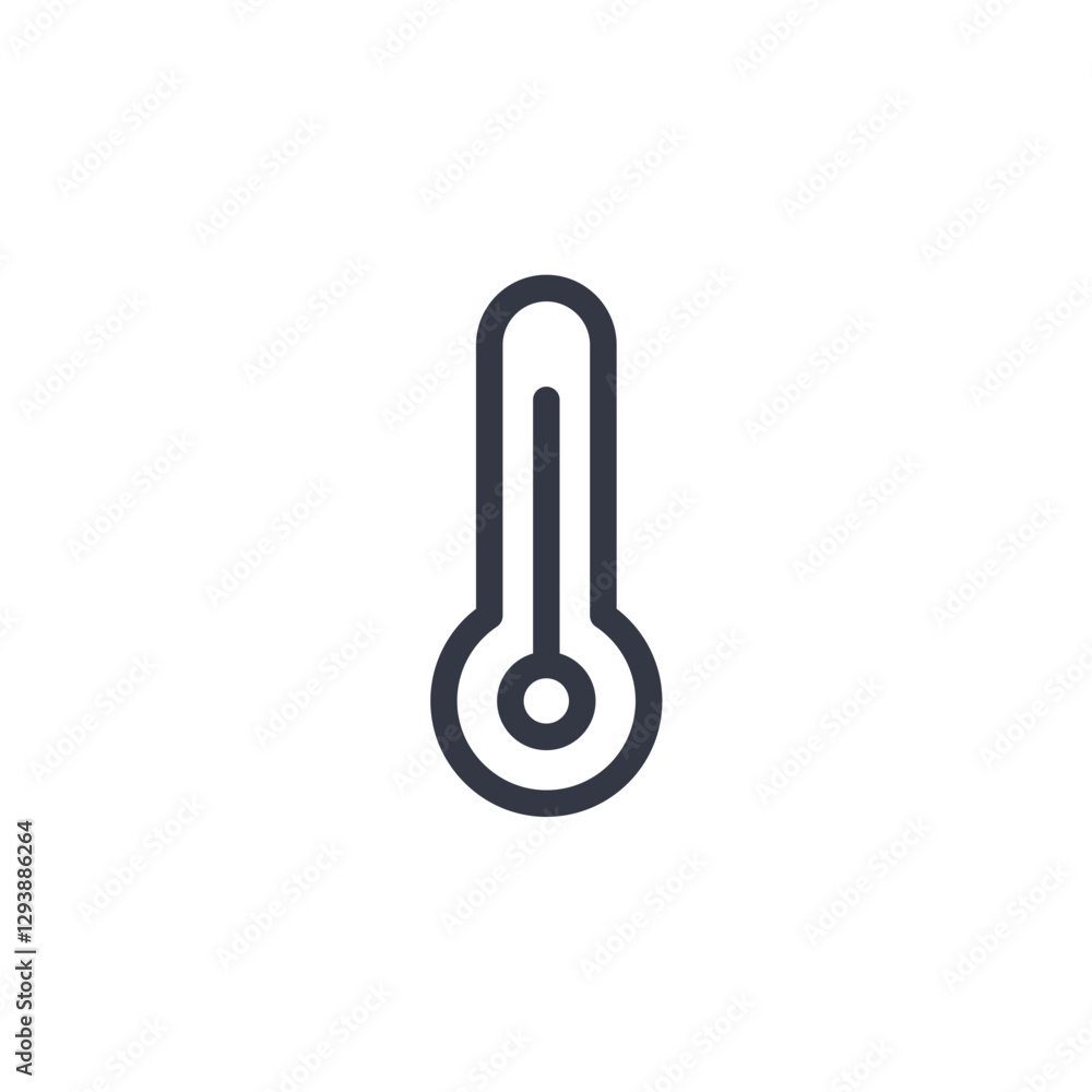 thermometer icon symbol vector sign isolated on white background illustration for graphic and web design