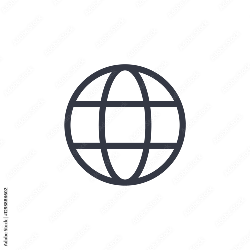 globe icon symbol vector sign isolated on white background illustration for graphic and web design globe icon symbol vector sign isolated on white background illustration for graphic and web design