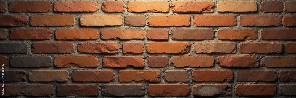 Deep brown brick wall with varied tones and mortar lines , brown, rural, detail Deep brown brick wall with varied tones and mortar lines , brown, rural, detail