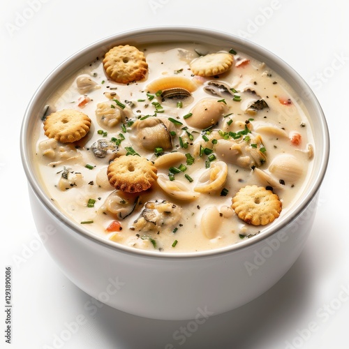 Wallpaper Mural A Delicious High-Resolution Photograph of a Bowl of Clam Chowder Torontodigital.ca