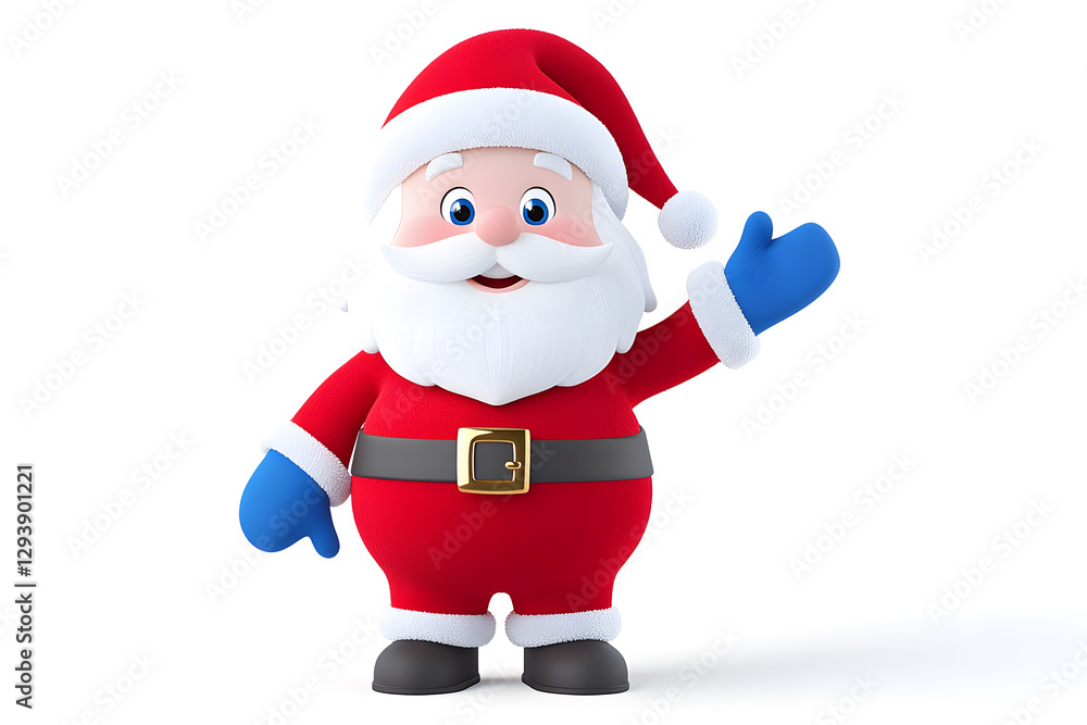 Cute cartoon Santa Claus isolated on white background Cute cartoon Santa Claus isolated on white background