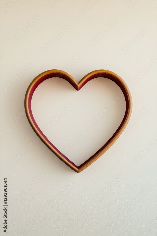 Colorful heart shape made from layered materials, symbolizing lo Colorful heart shape made from layered materials, symbolizing lo