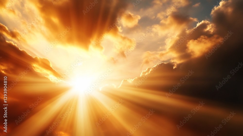Golden Hour Celestial Radiance: A breathtaking sunset spectacle with vibrant clouds and sun rays illuminating the heavens. Golden Hour Celestial Radiance: A breathtaking sunset spectacle with vibrant clouds and sun rays illuminating the heavens.