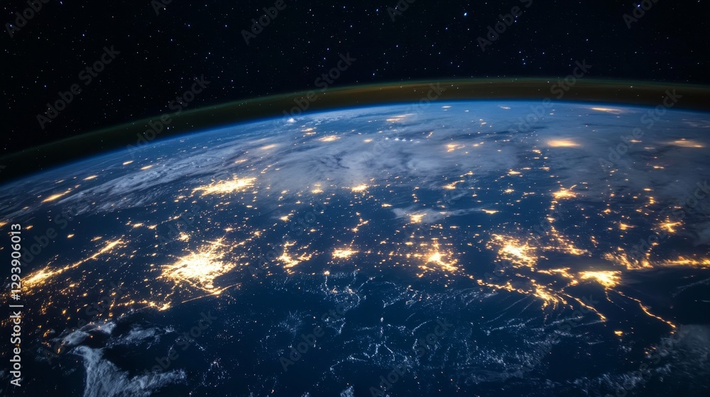 Obraz premium Exploring the concept of internet connectivity from outer space a new frontier in communication