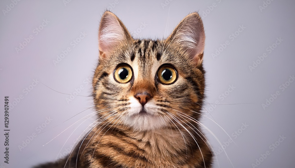 Curious Skeptic Cat in Closeup with WideEyed Surprise, Capturing Emotional Drama and Vivid Expression in a Winter Wonderland Setting. Curious Skeptic Cat in Closeup with WideEyed Surprise, Capturing Emotional Drama and Vivid Expression in a Winter Wonderland Setting.